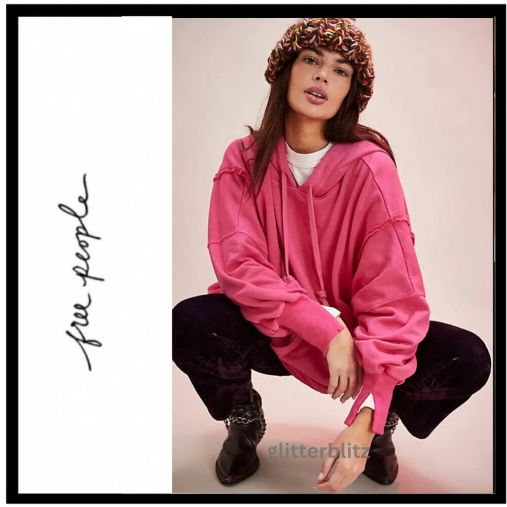 Free People We The Free Camden Hoodie Pullover - PINK BLAZE